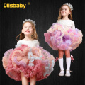 Super Fluffy Baby Girl Tutu Skirt Fantasy Samba Ballet Skirt for Girls Birthday Party Infant Purple Pink Yellow Tulle Skirt Kids