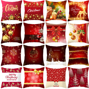 Christmas Cushion Cover Decorative Sofa Pillow Cover Case Seat Car Throw Pillowcase Christmas Decoration Pillows Decor Home