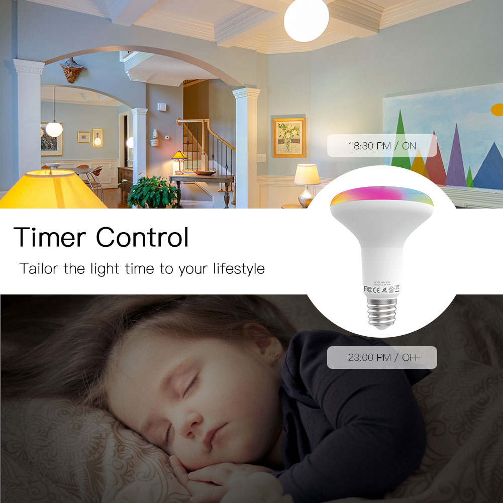 WiFi Smart LED Light Bulb Dimmable Lamp 13W,RGB C+W ,Smart Life Tuya App Remote Control Work with Alexa Echo Google Home E27