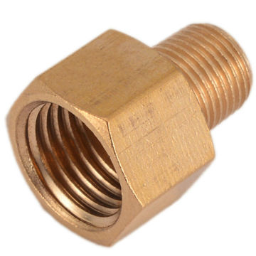 Brass Pipe Fitting Adapters 1/8inches Male BSPT 1/4inches Female Hexagon Plumbing Brass BSP NPT Pipe Fitting Connector Adapter