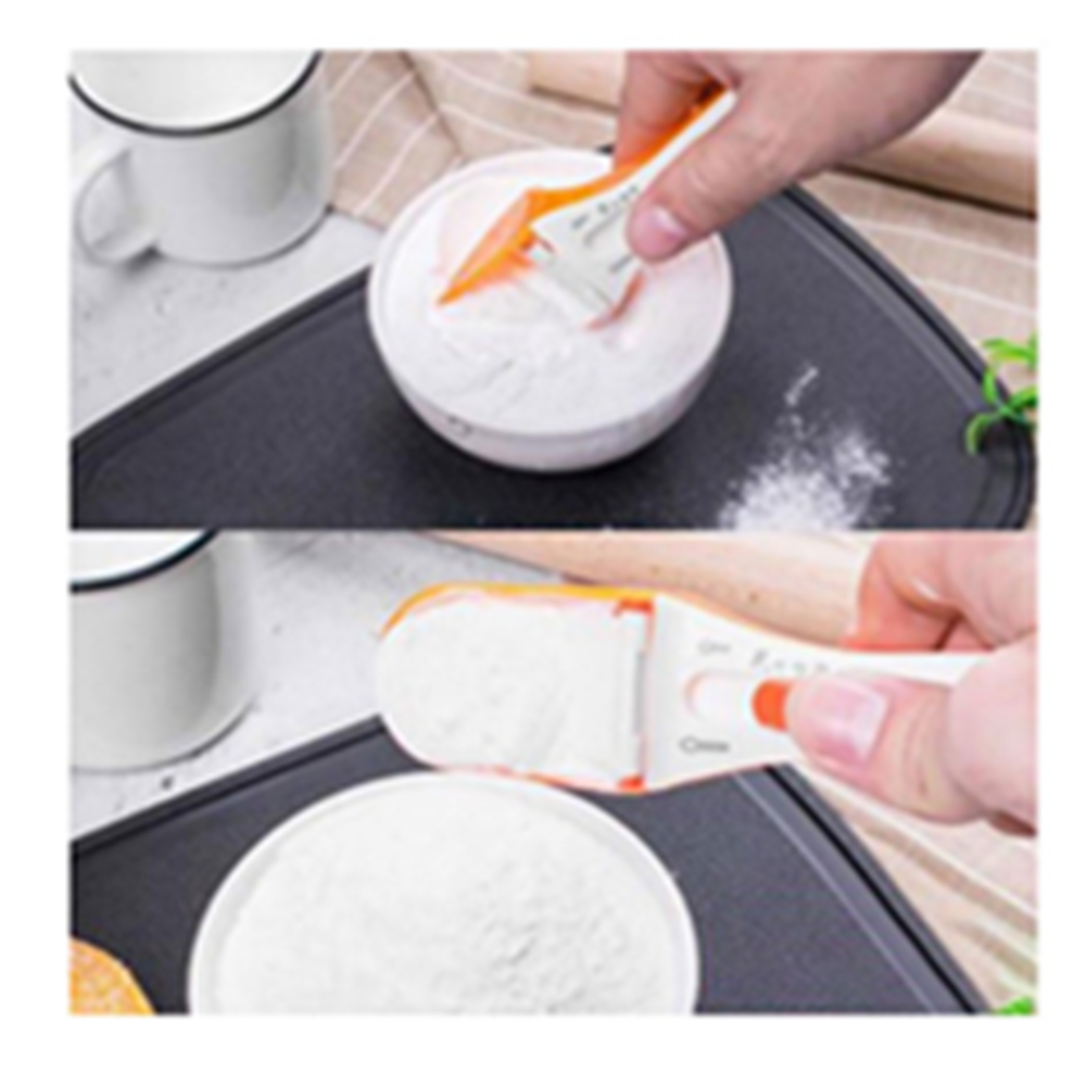 1Pc Kitchen Home Adjustable Measuring Spoon With Scale Baking Cooking Quantitative Spoon With Scale Magnetic Measuring Spoon
