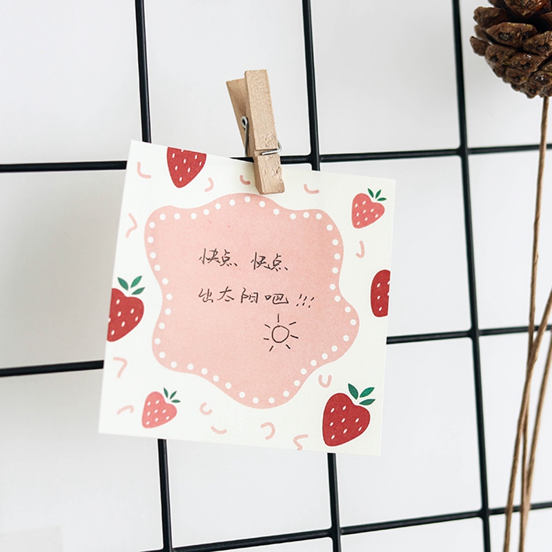 Lovely Cherry Strawberry Memo Pad Kawaii Stationery Sticky Notes Paper Bookmarks School Office Supplies