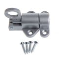 Window Gate Security Pull Ring Spring Bounce Door Bolt Aluminum Latch Lock Grey