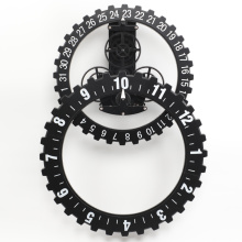Huge Black Gear Wall Clock