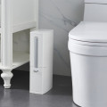 Toilet Brush Bathroom Slim Plastic Trash Can, Trash can with Toilet Brush Holder, Garbage Can shape WC Toilet Brush Cleaning