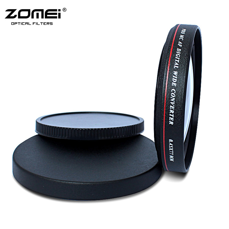 ZOMEI 49/52/77mm 0.45X Wide Angle Filter Lens Multi-Coated AGC Optical Glass MC AF Wide Converter for Digital SLR Camera Lens