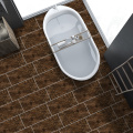 Brown Marble Self-adhesive Marble Floor Tile Wall Sticker PVC Oil-proof Waterproof for Home Living Room Bedroom