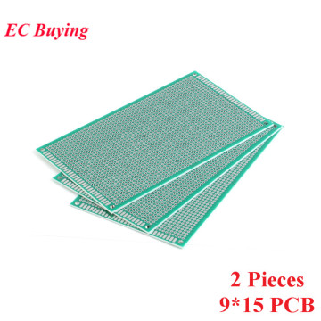 2pcs 9x15cm Double Side Prototype Universal Printed Circuit PCB Board 2.54mm Pitch Protoboard Hole Plate 9*15cm 90*150mm 90x150