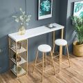 120*40*110cm Golden Iron Casting Metal Bar Counter Tall Coffee Pub Drink Table Chair Barstool Seat Home Dinning Room Furniture