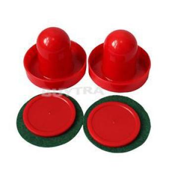 Gmarty 2PCS Red Mini Air Hockey Pusher Mallet Red Air Hockey Table 67mm Goalies 50mm Pucks Felt Pusher
