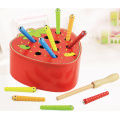 1 Set Caterpillar Eats Montessori Wooden Toys Baby Memory Training Matching Pair Game Math Early Education Interactive D56
