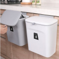Kitchen Wall Mounted Rolling Cover Type Trash Can Paper Basket Bin Toilet Living Room Hanging Creative Storage Waste Poubelle