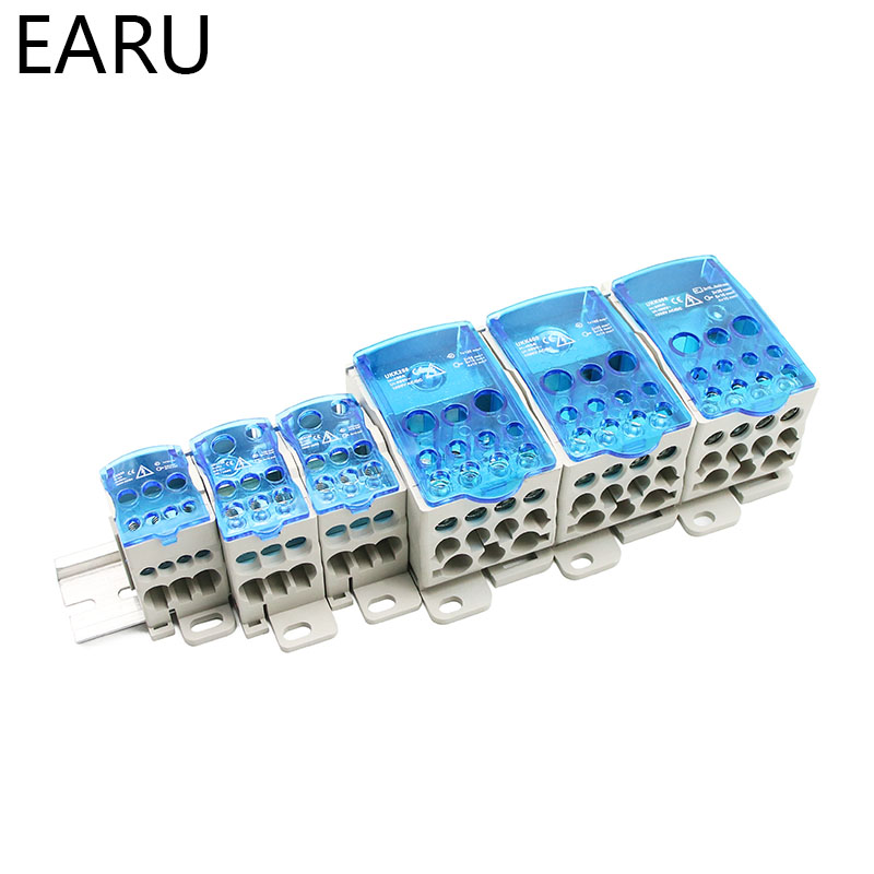 UKK80A 125A 160A 250A 400A 500A Terminal Block 1 in many Out Din Rail Distribution Box Universal Electric Wire Connector Heavy