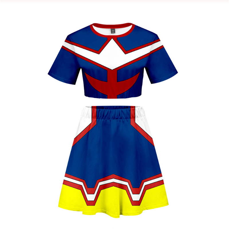 Boku No Hero Academia My Hero Academia Cosplay Costume OCHACO URARAKA Todoroki Shoto Bakugou Katsuki All Might Dress Top Skirt