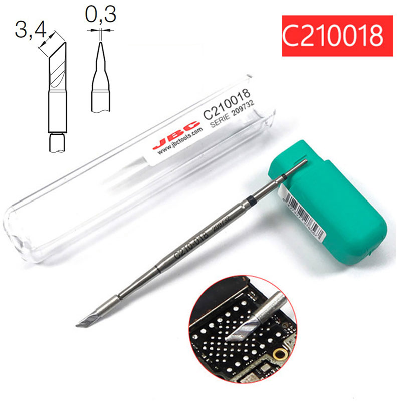 Original JBC C210-018 C210-020 C210-002 Soldering Iron Tips for T210-A Solder Pen CD-2SE Soldering Station Welding Repair Tools