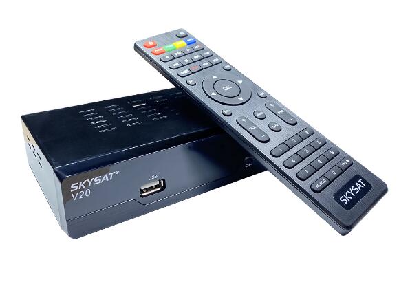 Satellite Receiver SKYSAT V20 H.265 HEVC DVB S2 TV Box Powervu Receptor Satellite TV Receiver HD with LAN port RJ45