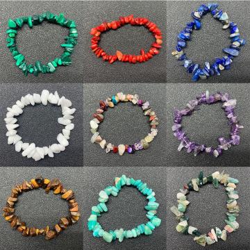 Colorful DIY Natural Stone Bracelets Bangles for Women Girl Handmade Fashion Jewelry Tigereye Moonstone Crystal Charm Bracelet
