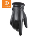 Men Gloves Fashion Black PU Leather Long Keeper Male Thin Style Driving Gloves Non-Slip Full Fingers Palm Touchscreen ST068