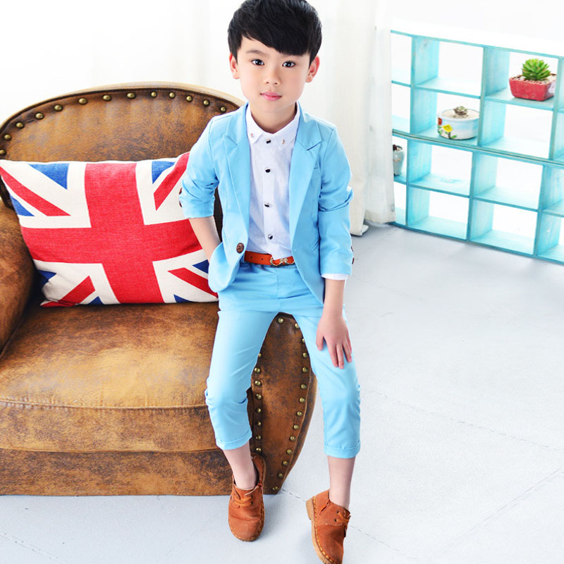 Boys Formal School Suits Kids Party Tuxedos Dress Blazer + Pants 2Pcs Boys Suits Baby Boy Spring Clothes For 3 4 5 6 7 8 Year
