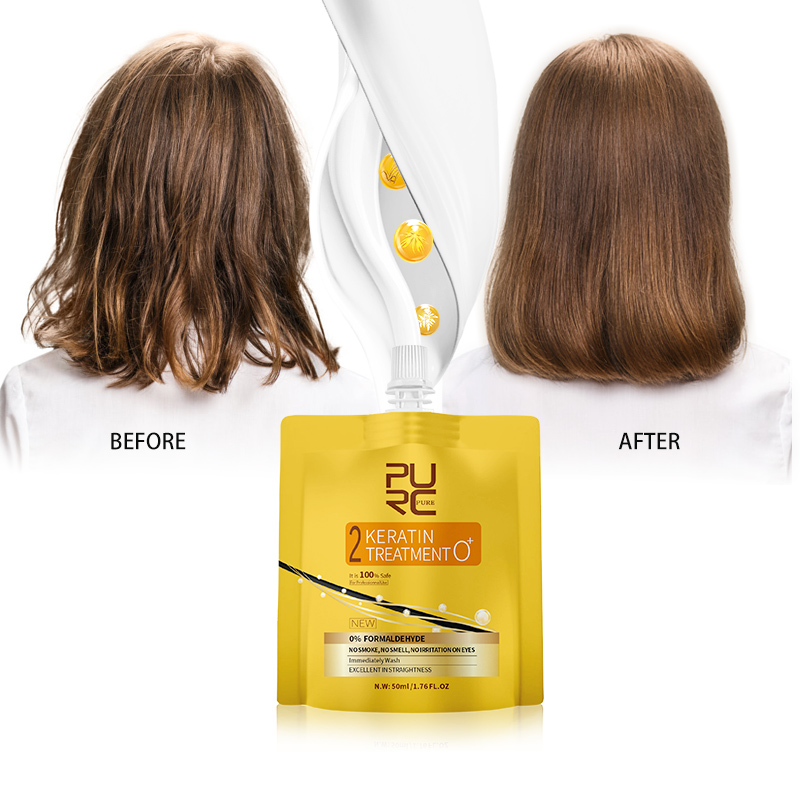 2019 New PURC keratin treatment set No FORMALDEHYDE No Irritation No smoke Wash Immediately Smooth hair keratin treatment