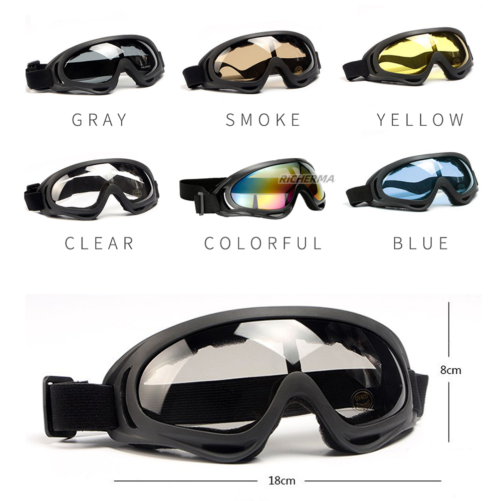 UV Protection Dirt Bike Glasses Dustproof Motocross Goggles Eyes Protection Adjustable Anti-glare Glasses for Motorcycle Ski