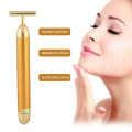 Slimming Face Jade Roller 24k Gold Color Vibration Facial Roller Massager Stick Lifting Skin Tightening Wrinkle Bar Skin Care