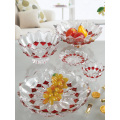 Colorful quality crystal glass fruit bowl tray