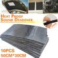 10Pcs 10mm Adhesive Car Soundproof Foam Cotton Home Deadening Insulation Pads Heat Sound Absorbing Cotton Anti Noise Sponge