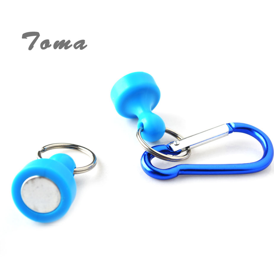 TOMA Magnet Fishing Buckle Magnetic 11cm 1.7kg Suction fast ABS Body 5Colors Carabiner Fishing accessories Tackle