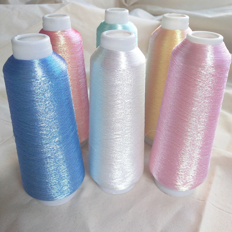 1 Roll Overlocking Sewing Machine Line Thread Waxed Polyester Cord 150D Golden Silver Sewing Silk Thread For Embroidery