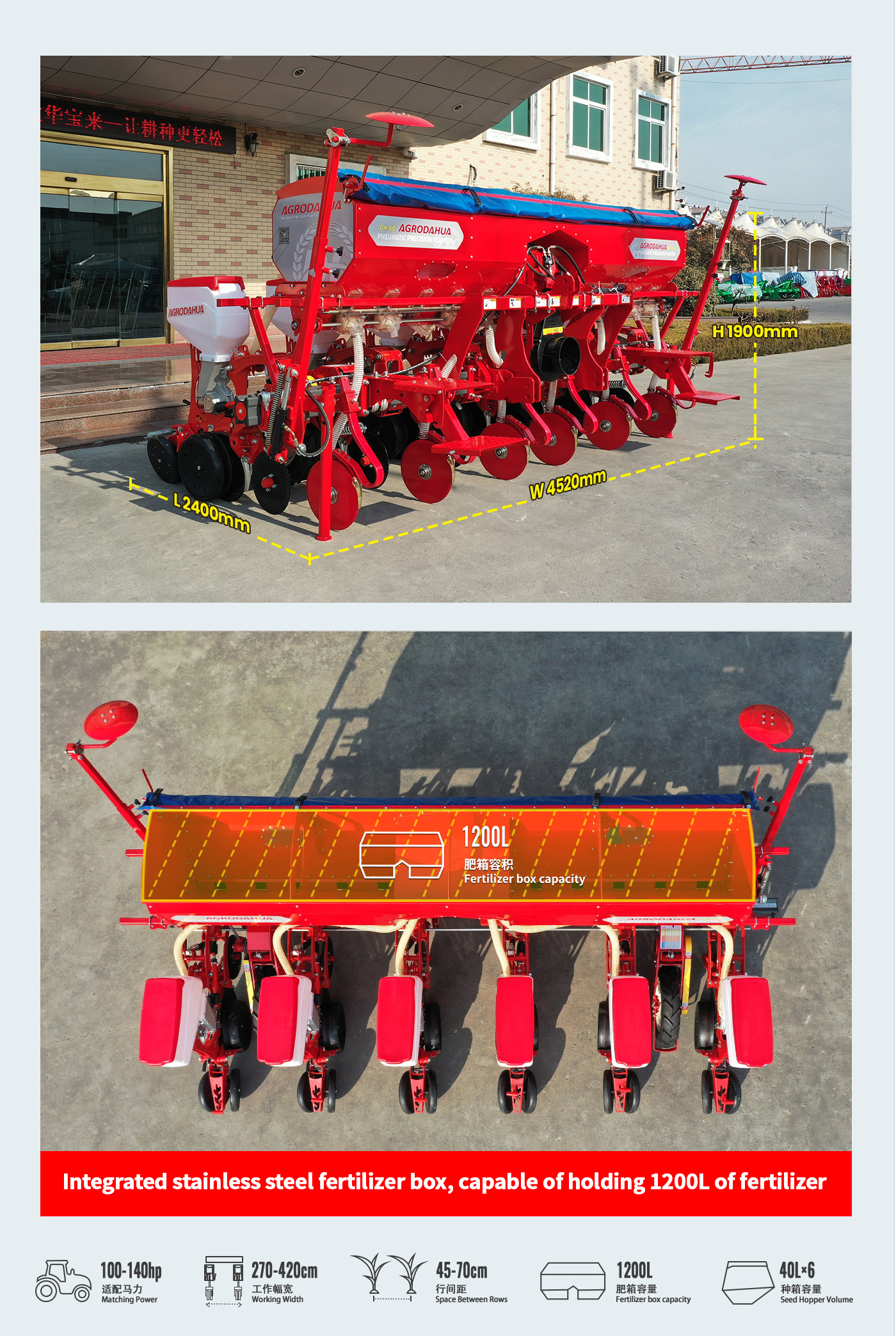 1200L Integrated Fertilizer Box