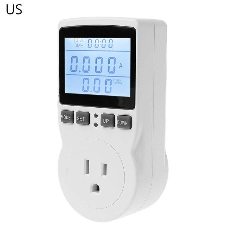 Digital Power Meter Socket EU/US/UK Plug Energy Meter Current Voltage Watt Electricity Cost Measuring Monitor Power Analyzer Ele
