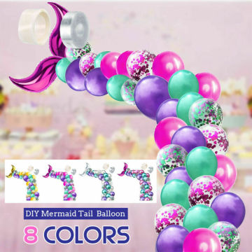 Mermaid Tail Balloon Garland Latex Balloons Arch Baby Shower Wedding Birthday