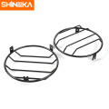 SHINEKA Car Accessories Head Light Cover Front Lamp Guard Black Chrome for Jeep Wrangler TJ 97-06 Second Generation