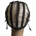 5 Pcs Black Plastic Wig Making Cap for Machine Wigs Hair Net with Adjustable Strap Wig net