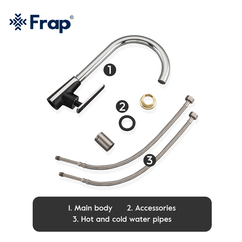 Frap Kitchen Faucet Hot & Cold Water Tap 360 Degree Rotation Torneira Cozinha Mixer Brass Faucet F4057