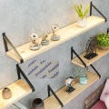 2Pcs/Lot Wall-Mounted Rustic Rural Wall Wooden Floating Shelf Supporting Bracket Forged Black White Yellow