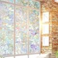 3D Cobblestone Colorful Decorative Film Glass Paper Frosted Window Stickers for Bedroom Bathroom Self Adhesive Film