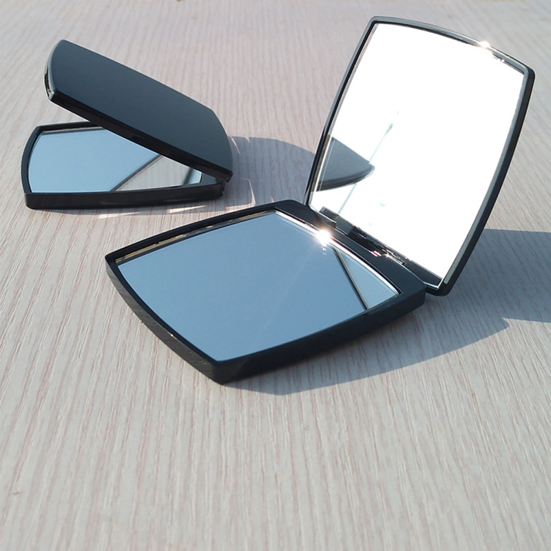 1pc Mini Square Makeup Mirror Portable Double-sided Vanity Mirror Cosmetic Mirror Makeup Vanity Foldable Pocket Compact Mirror