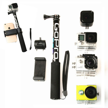 Self Selfie Stick Handheld Extendable Pole Monopod Phone Holder Adapter for Go Pro HERO 9 8 7 6 5 4 Xiaoyi 4K SJCAM Accessories