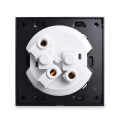 KAMANNI Wall Switch Socket With USB Push Button Light Switches 2 Gang 2 Way Crystal Glass Panel Black Switches EU Standard