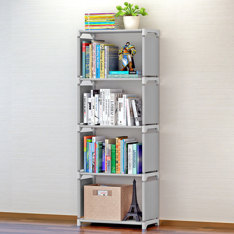 Simple Bookshelf Creative Storage Shelf For Books Plants Sundries DIY Combination Shelf Floor Standing Children Bookcase