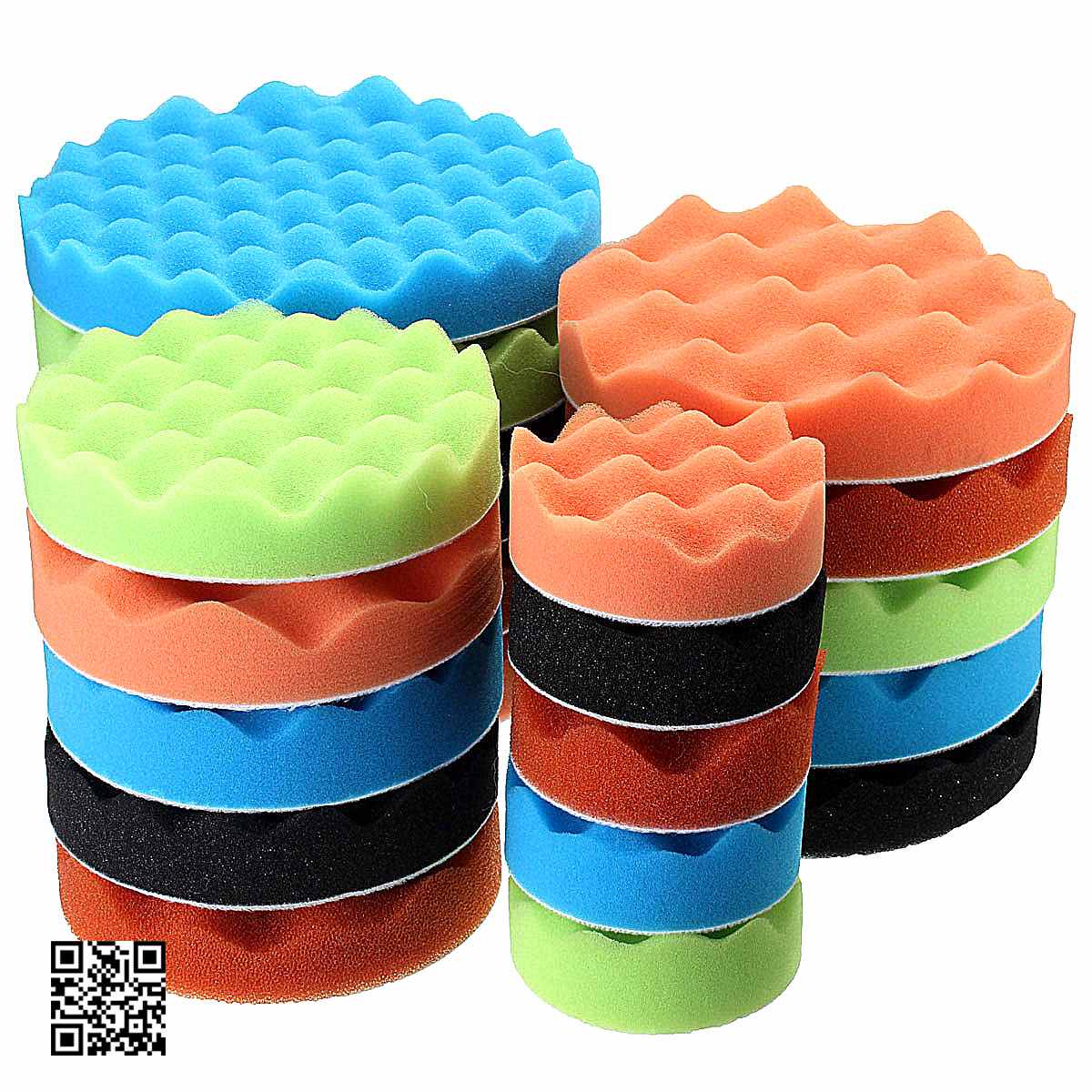 7pcs Buffing Pad 3''5''6''7'' inch Car Sponge Polishing Pad Kit Abrasive Polisher Drill Adapter Waxing Compound Tools Accessory