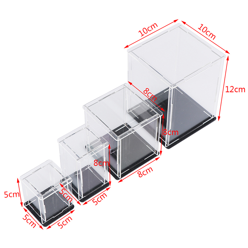 1pc Acrylic Display Case Self-assembly Clear Cube Box UV Dustproof Toy Protection Not Including Other Items Grownups,>14y