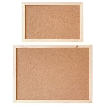 Cork Wood Wall Hanging Message Bulletin Board Frame Notice Note Memo Board Shop E65A