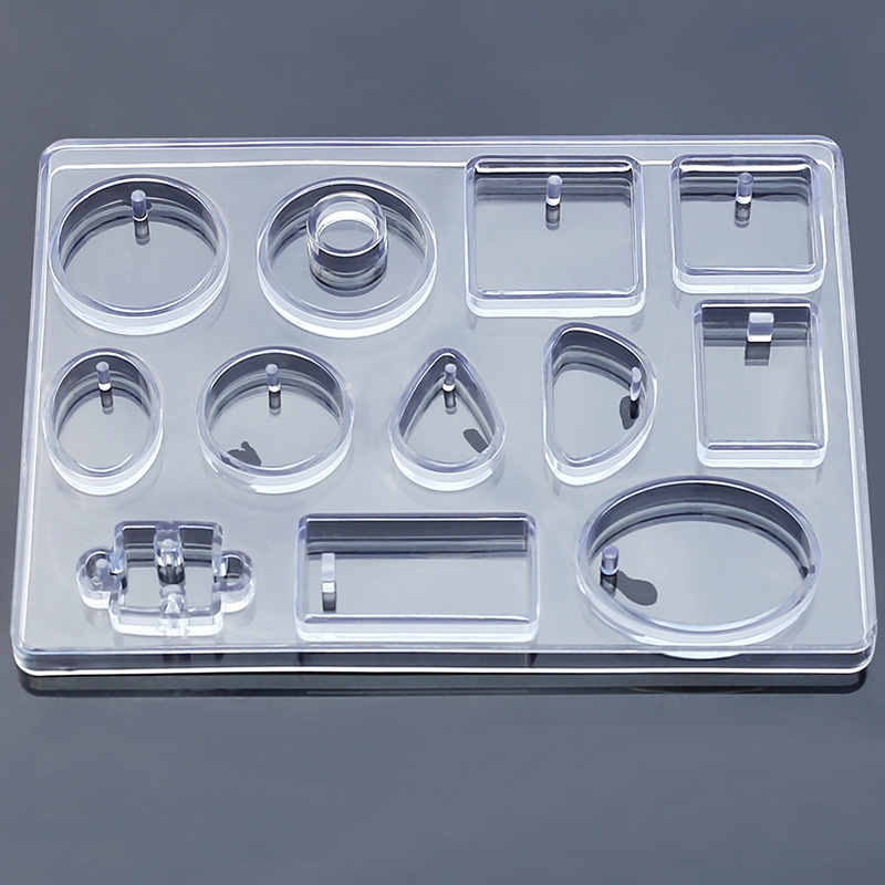 Silicone Casting Mold For DIY Resin Jewelry Pendants 12 Shapes Silicone Casting Mold Tools For Clay Epoxy Resin