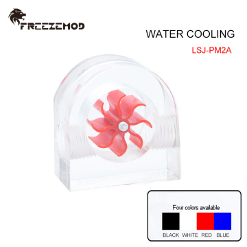 FREEZEMOD LSJ-PM2A Semicircle Computer Water Cooling Liquid Cooling Water Flow Meter Tachometer Observing Cold Liquid Flow Rate