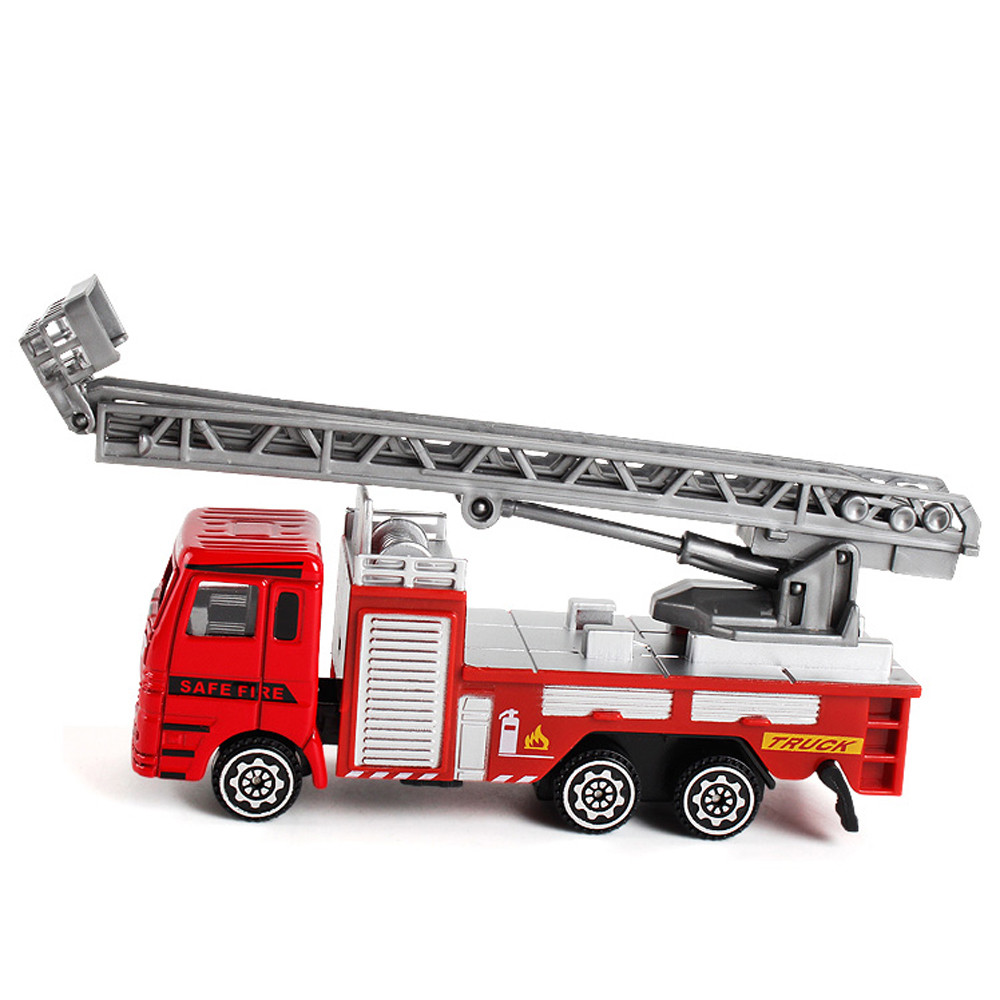 Fire truck Car Model Toy Diecast Engineering Toy Mining Car Truck Children's Birthday Gift Fire Rescue Boy Christmas Gift