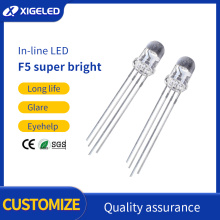 F5 super bright colorful in-line LED lamp beads