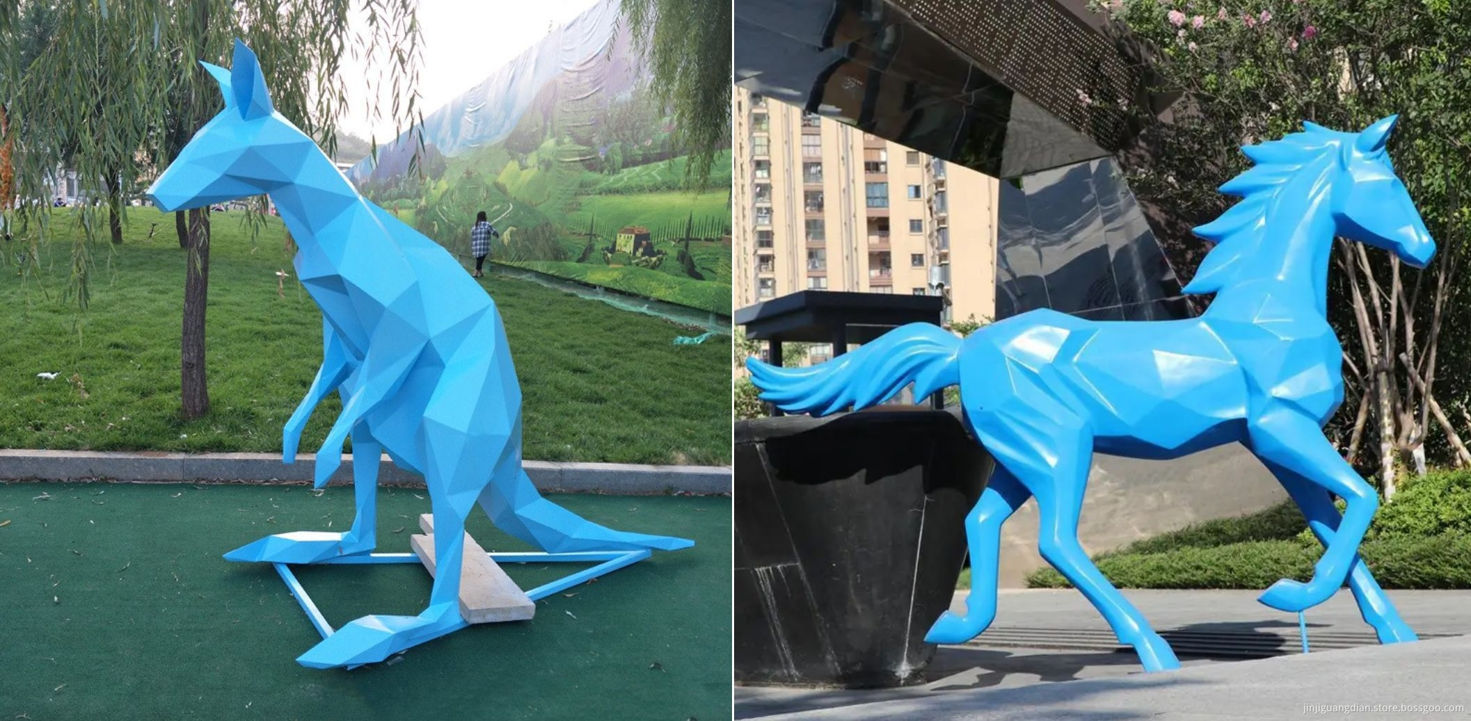 Animal Stainless Steel Geometric Sculpture